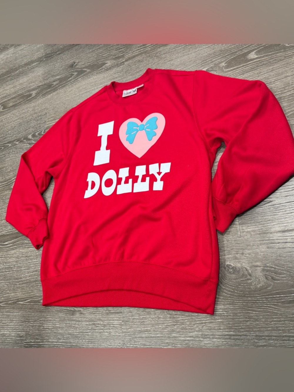I Love Dolly Graphic Sweatshirt - Red